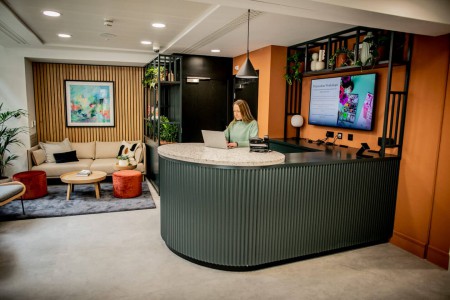 X&Why Serviced Office Reception at The Fulwood