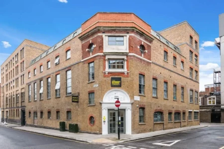 Building exterior to 15-27 Britannia Street in King's Cross offering managed office space to rent.
