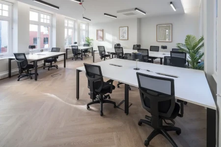 2nd floor fully-fitted managed office to rent at 50-51 Wells Street in Fitzrovia.